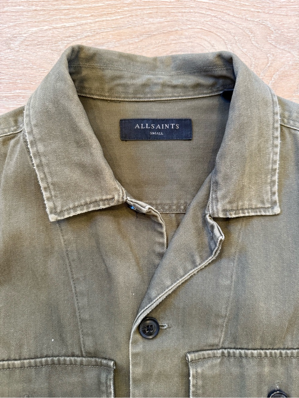 AllSaints Olive Green Military Field Jacket - Picture 2 of 8